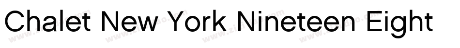 Chalet New York Nineteen Eighty字体转换